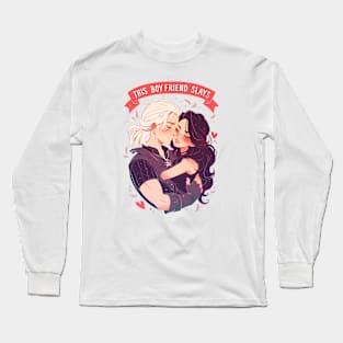 This Boyfriend Slays - Anime Style - Witcher Long Sleeve T-Shirt